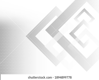 Abstract grey and white geometric stylish modern smooth background design 