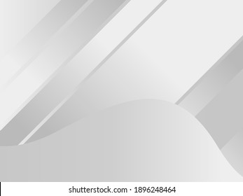 Abstraktes, grau-weißes, geometrisches, modernes, glattes Hintergrunddesign 