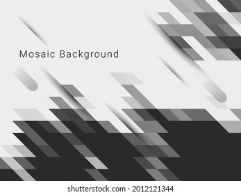 Abstract grey and white geometric stylish mosaic modern background design vector