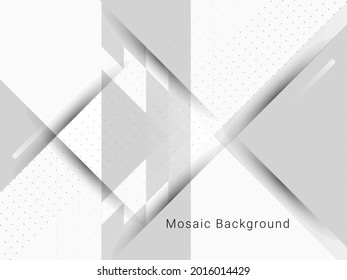 Resumen de diseño de fondo moderno de mosaico geométrico gris y blanco