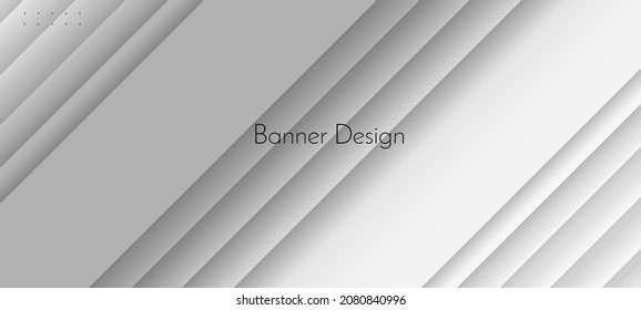 Abstraktes, grau-weißes, geometrisches, modernes Hintergrunddesign, Vektorgrafik