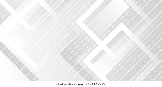 Abstract grey and white geometric stylish modern smooth background design, vector.
