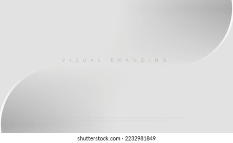 Abstract Grey and White Gradient Color with Geometry Shapes Background for Cover, Poster, Brochure, Visual Branding, Website, etc. Vector Illustration