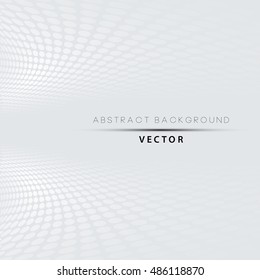 Abstract grey and white halftone perspective background.
