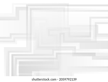 Resumen de fondo mínimo geométrico gris blanco de alta tecnología. Diseño de vectores