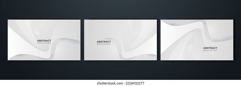 Abstract grey white hi-tech polygonal corporate background