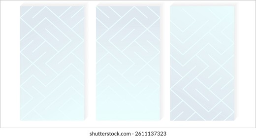 abstract grey white lines set. geometric triangle texture background. maze pattern. retro style concept.