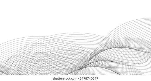 Abstract grey, white smooth element swoosh speed wave modern stream transparent background. Abstract wave line for banner, template, wallpaper background with wave design. line modern vector ilustrati