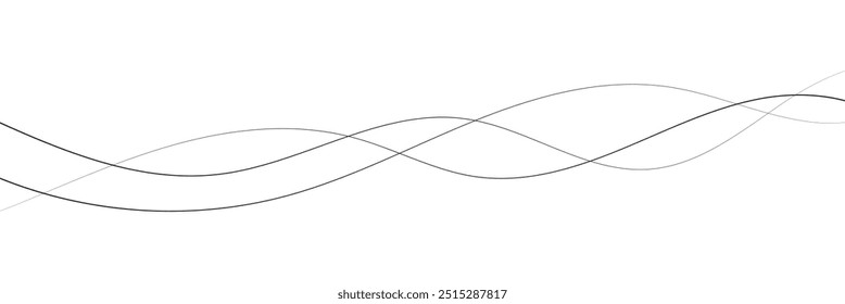 Abstrato cinza, branco suave elemento swoosh velocidade onda moderna fluxo transparente fundo. Linha de onda abstrata para banner, modelo, fundo de papel de parede com design de onda. Ilustração vetorial em eps10