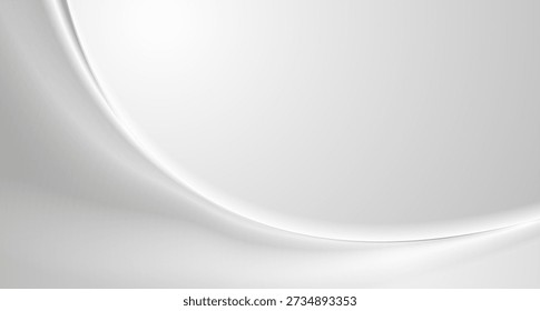 Cinza abstrato branco suave ondas brilhantes embaçado fundo elegante. Design gráfico vetorial
