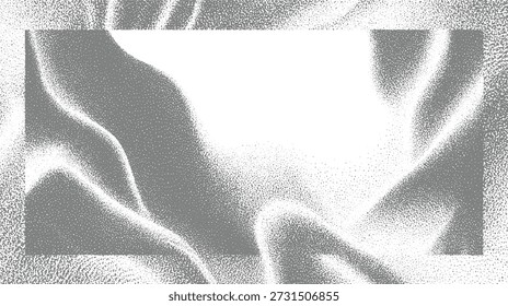 Abstractas textura gris y blanca punteada con Formas orgánicas fluidas y un área central brillante