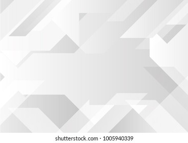 Abstract grey and white tech geometric corporate design background eps 10.Vector illustration