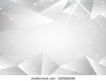Abstract grey and white tech geometric corporate design background eps 10.Vector illustration