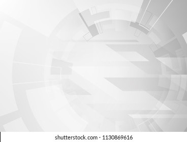 Abstract grey and white tech geometric corporate design background eps 10.Vector illustration