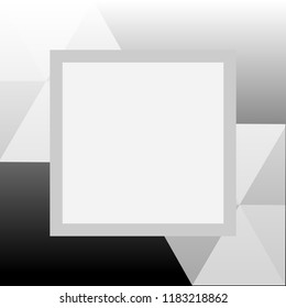 Abstract grey and white tech geometric polygon background for cover your design.