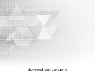 Abstract grey and white tech geometric corporate design background and wheel rim Vector illustration
