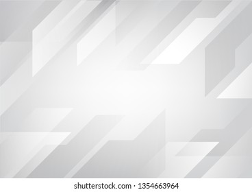 Abstract grey and white tech geometric corporate design background eps 10.Vector illustration