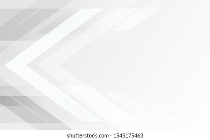 Abstract grey and white tech geometric corporate design background eps 10.Vector illustration