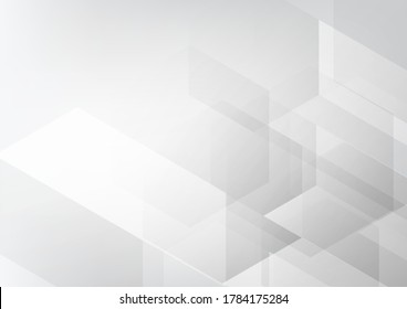 Abstract grey and white tech geometric corporate design background eps 10.Vector illustration