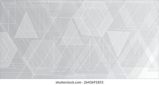 Abstract grey and white tech geometric corporate design background. modern