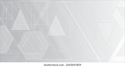 Abstract grey and white tech geometric corporate design background eps 10.Vector illustration
