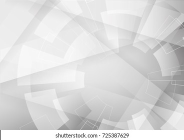 Abstract Grey And White Tech Geometric Corporate Design Background Eps 10.Vector Illustration