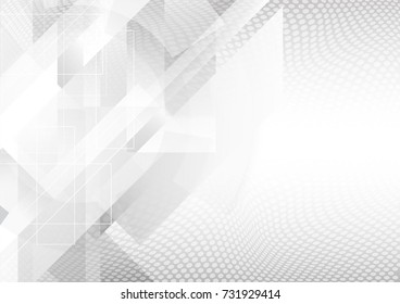 Abstract grey and white tech geometric corporate design background eps 10.Vector illustration