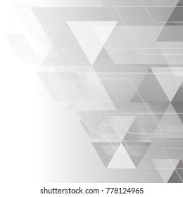 Abstract grey and white tech geometric corporate design background eps 10.Vector illustration