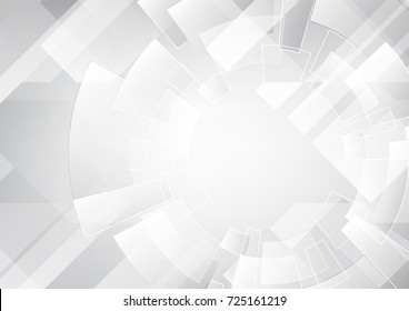 Descripción general de diseño corporativo geométrico gris y blanco, pasos 10.Ilustración vectorial