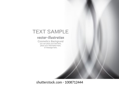 Abstract Grey and White Wave spaces tech business template background - Vector illustration
