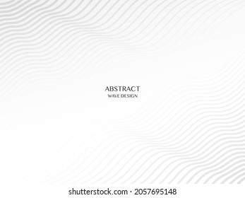 Abstract grey and white waves background. Template line texture for banner and brochure. Vector business illustration