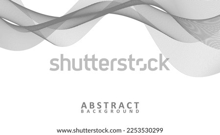 Abstract grey and white waves background, Abstract wavy lines background