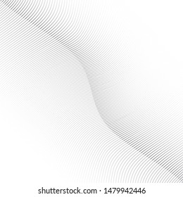 Abstract  grey white waves and lines pattern for your ideas, template background texture - Vector illustration