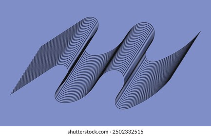 Abstract grey white waves and lines pattern. Vector futuristic template background. Undulate wave swirl. frequency soundwave; twisted curve lines with blend effect. Technology, data science.