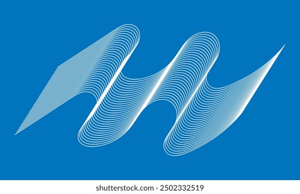 Abstract grey white waves and lines pattern. Vector futuristic template background. Undulate wave swirl. frequency soundwave; twisted curve lines with blend effect. Technology, data science.