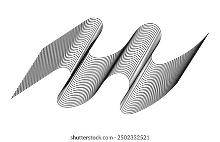 Abstract grey white waves and lines pattern. Vector futuristic template background. Undulate wave swirl. frequency soundwave; twisted curve lines with blend effect. Technology, data science.