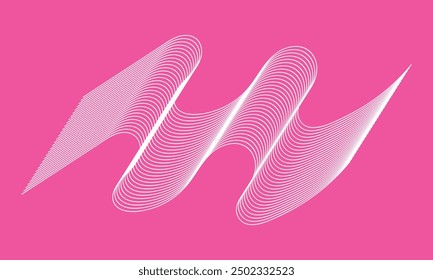 Abstract grey white waves and lines pattern. Vector futuristic template background. Undulate wave swirl. frequency soundwave; twisted curve lines with blend effect. Technology, data science.