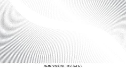 Abstract grey white waves and lines pattern, template background texture for presentation slides.
