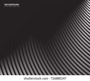 Abstract grey white waves and lines pattern. Vector template background