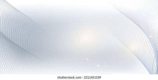 Abstract grey and white wavy curved lines background. You can use for ad, poster, template, business presentation. Vector illustration