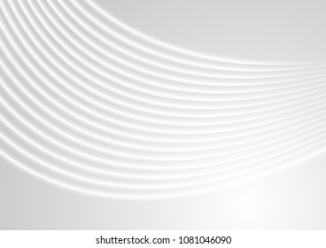 Resumen del fondo de las líneas onduladas gris y blanco. Diseño de vectores