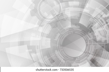 Abstract grey and white wheel tech geometric corporate design background eps 10.Vector illustration.