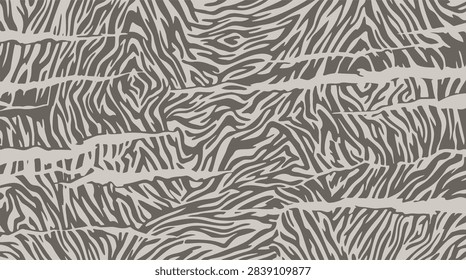 Abstract grey wood texture pattern with seamless tree bark design and natural grain background elements for graphic vector surface decoration