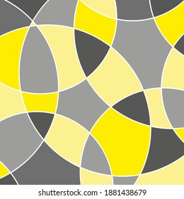 Abstract grey and yellow geometric pattern. Vector artistic illustration.