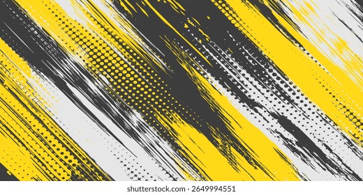 Abstract grey and yellow geometric in sports style design. Print vinyl and decal