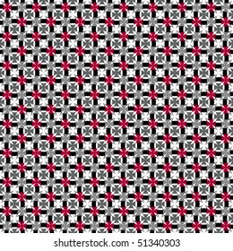 Abstract grey,black, white and red seamless pattern (vector)