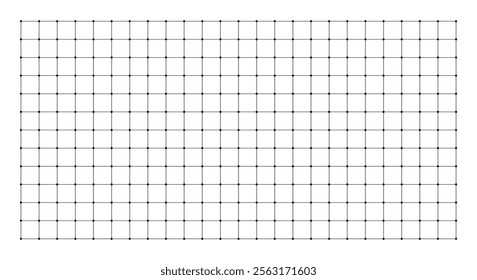 Abstract grid background with lines and dots. Digital UI screen mesh.