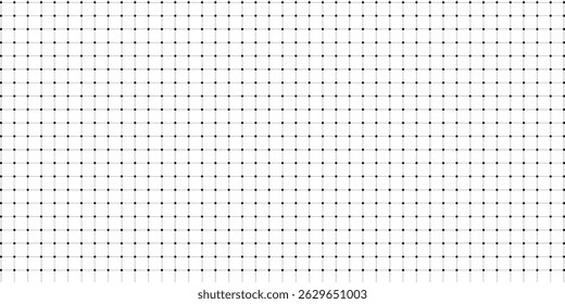 Abstract grid background with lines and dots. Black grid for motion graphic, VFX tracking markers and video effects. Vector