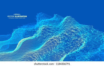 Abstract grid background. Water surface. Vector illustration. Can be used for wallpaper, web page background, web banners. 