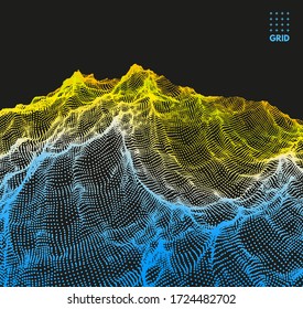 Abstract grid background. Water surface. Vector illustration. Can be used for wallpaper, web page background, web banners. 